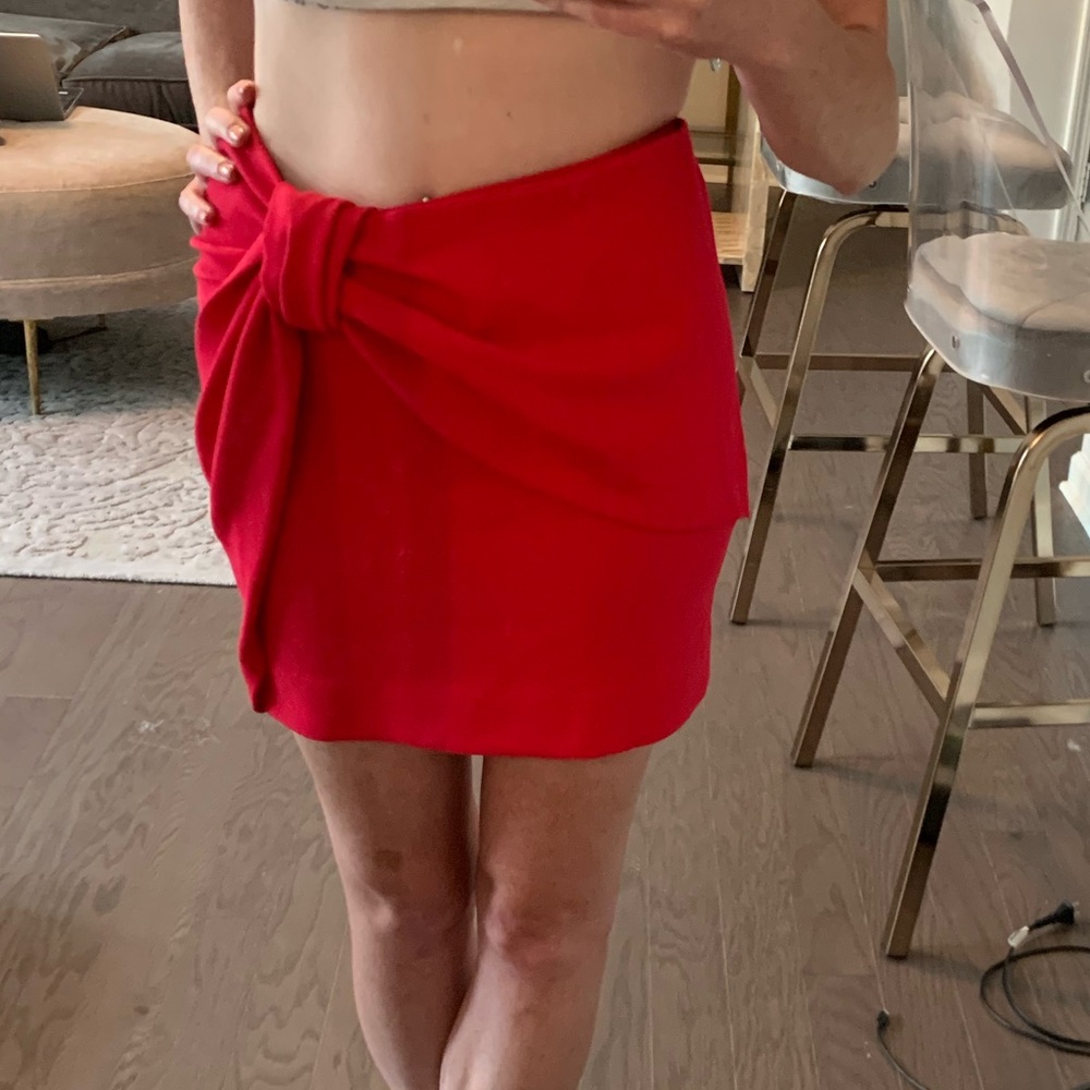 Fuchsia Maje Bow Skirt